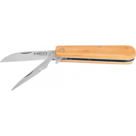 Cuchillo de ajustador con punta, fundas de madera (1/5)