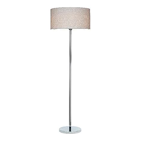 Lampadaire - Salon, Salle de Séjour, Etage - Beige, Gris, Papier, PVC, Métal 50 X 50 X 166 (1/5)