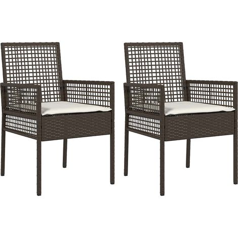 Maison Exclusive - Sedia da Giardino 2 pcs Marrone 55 x 53 x 85 cm polyrattan