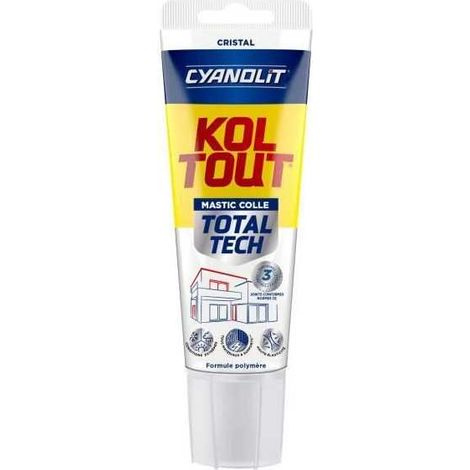 Colle de fixation et d'étanchéité - CYANOLIT - Total tech - Cristal - Tube 125 ml - Transparent - Polyvalente et flexible