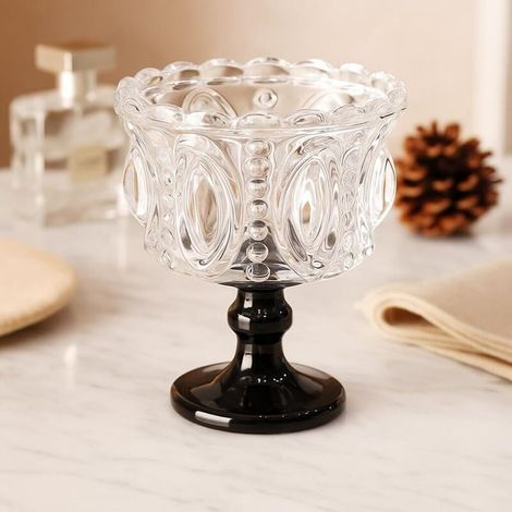 Verre à cocktail vintage de Noël - 20 cl - Idéal pour les boissons de fête, les bars de Noël et la décoration de table - 1 pièce, noir (1/5)