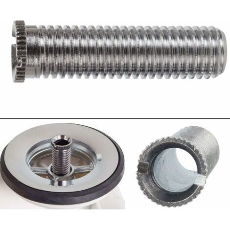 Vis pour Panier d'évier,Acier Inoxydable 45mm M12 Évier Panier Vis pour Bouchon de Crépine de Lavabo -Argent (1/4)