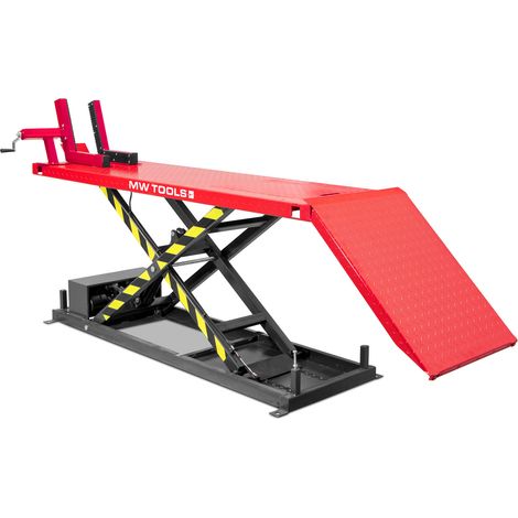 Mw Tools – Pont élévateur moto électrique 600kg – Hauteur de levage 250-850mm – Table 2000x600mm – Tension 230V – ESB600S (1/5)
