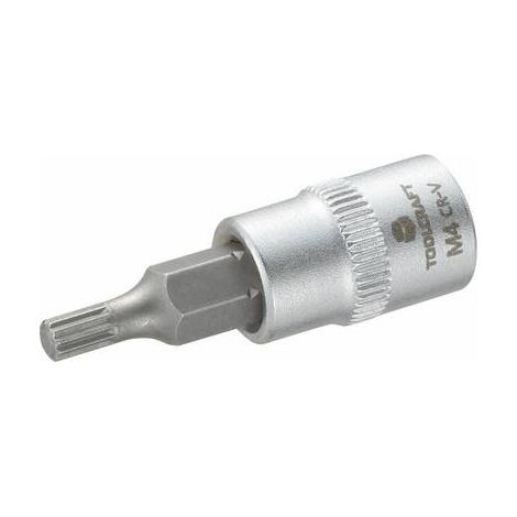 DOUILLE 6,3 MM (1/4'') AVEC XZN TOOLCRAFT 816073 1/4'' (6.3 MM) 4 MM LONGUEUR 37 MM (1/2)