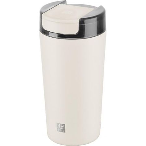 Gobelet isotherme en acier inoxydable 480 ml pour café chaud jusqu'à 9 heures à emporter, double paroi, anti-fuite, passe au lave-vaisselle, crème (1/2)