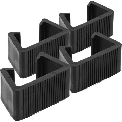 Homoyoyo Lot de 4 clips fixation noirs en plastique pour mobilier (1/5)