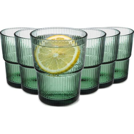 Verres verts verde 400 ml, lot de 6. (1/5)
