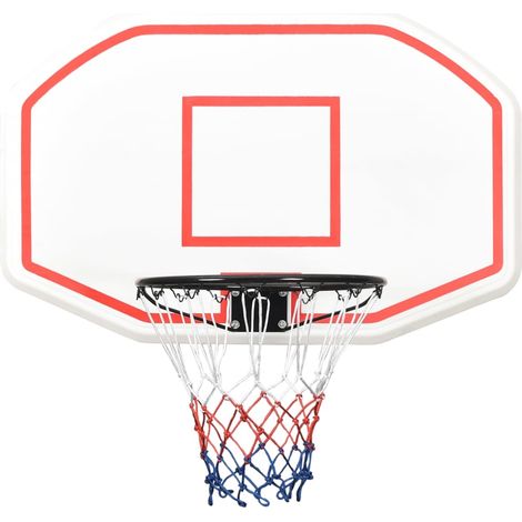 Panier de basket,Panneau de basket-ball Blanc 109x71x3 cm Polyéthylène -72733 (1/5)