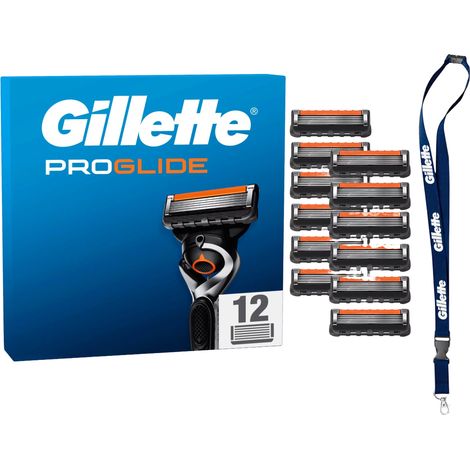 Gillette ProGlide Systemklingen 12er + Reiseschutzkappe - Online Versandvariante Rasierklingen+Reiseschutzkappe