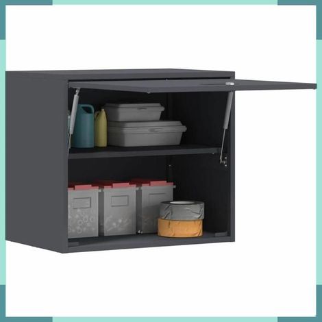 Armoire murale pour garage - 883270 - Anthracite - Acier thermolaqué - 60 x 40 x 53 cm (1/5)