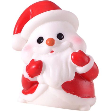 Figurine De Noël - Figurine En Résine Santa Et Bonhomme De Neige - Décoration Intérieure Et Jardin - Lot De 6 (1/5)