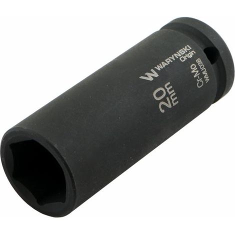 Waryński langer Sechskant-Kraft-Steckschlüsseleinsatz 1/2" 20 mm CrMo DIN 3129 (1/5)