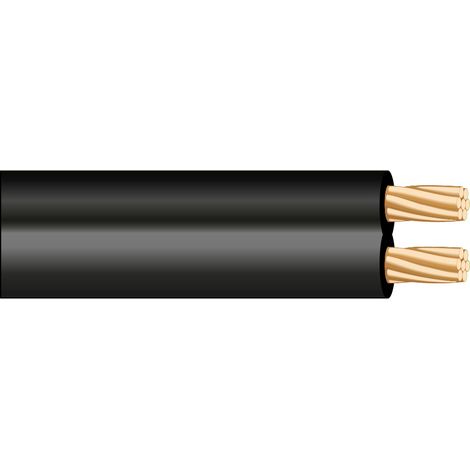 Câble Audio Parallèle 2x0.75mm Noir Câble Audio Stéréo 2x0.75mm, Idéal Pour Enceintes - Sediles (1/2)