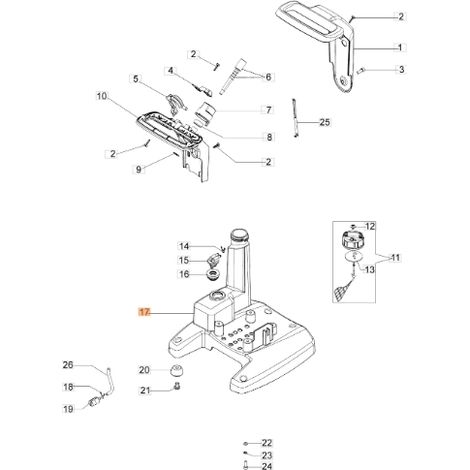 Serbatoio motopompa modelli WP30 WP300 ORIGINALE EMAK 55020081R