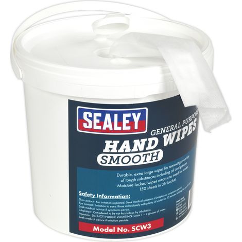 Sealey Hand Wipes Bucket - Pack of 150 SCW3 (1/2)