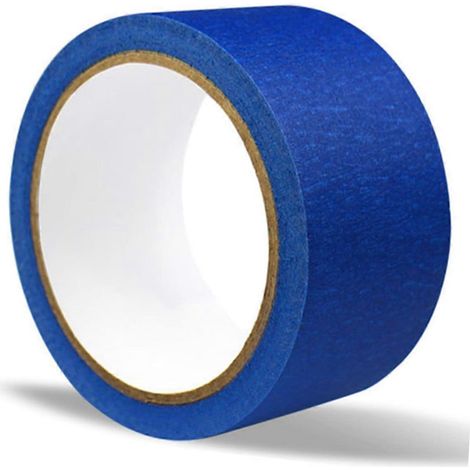 Ruban de masquage bleu pour imprimantes, facile à utiliser, adhésif puissant, idéal pour les applications de peinture et de masquage de précision, bleu moyen. (1/5)