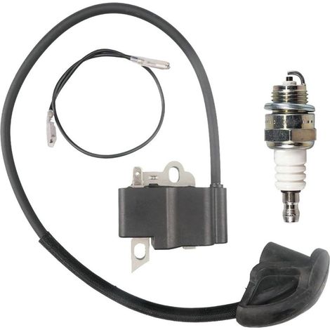 Bobine d'Allumage pour Débroussailleuse FS120, FS120R, FS200, FS200R, FS250 - Avec Bougie (1/4)