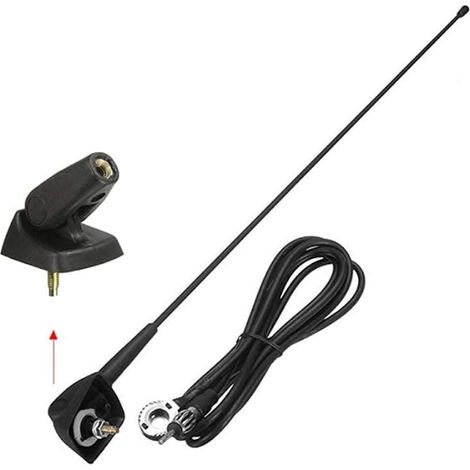 Antenne Aérienne De Toit De Base + Support Compatible avec Peugeot 106 205 206 306 307 309 406 806 807 (1/4)