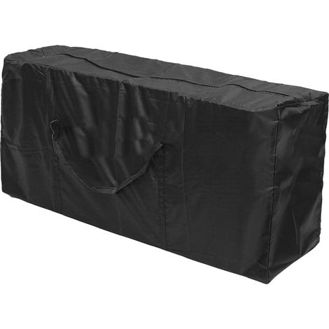 Grand Sac de Rangement Multifonctionnel en 210D Oxford Étanche et Anti-Poussière avec Fermeture Éclair et Poignées pour Meubles Extérieurs Matelas Coussins Protection Contre Humidité Insectes Noir - K (1/2)