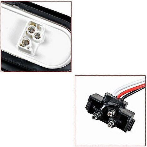 Lot de 2 feux arrière ovales blancs de 15 cm (6 pouces) avec 22 LED pour camion et remorque (feux de signalisation parentJXLGV) (1/5)
