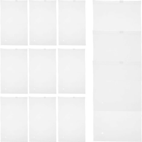 Lot de 50 pochettes de rangement zippées givrées pour vêtements, sacs de rangement peu encombrants pour maillots de bain, chaussettes et sous-vêtements.-25.00X15.00X0.10CM-Transparent (1/4)