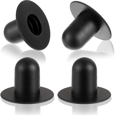 Lot de 4 Bouchons de Piscine, Bouchons d'étanchéité de Piscine, Bouchons de Remplacement pour Pompe de Filtration, compatibles avec Les Pompes de Filtration Intex et Bestway (Noir) (1/5)