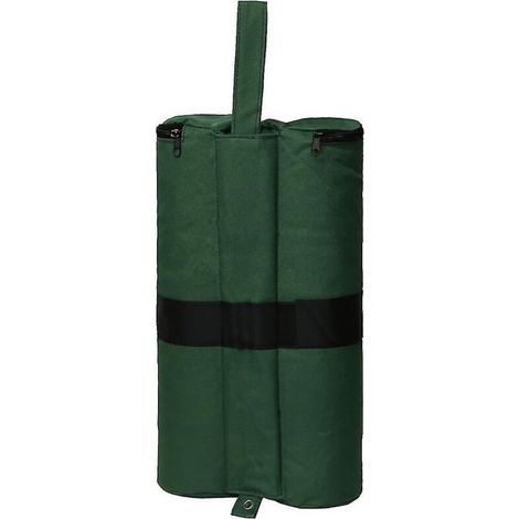 Set mit 4 robusten grünen Ballastsäcken für Zelte, Markisen und Zeltbeine. (1/4)