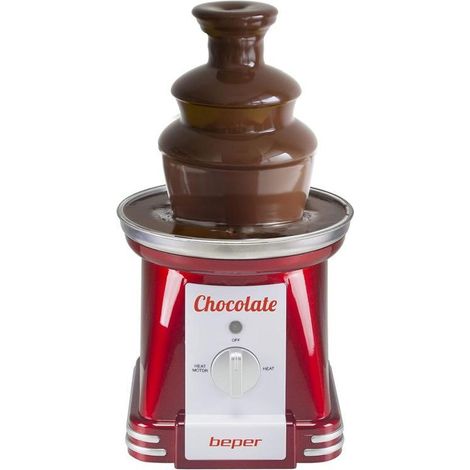 Fuente de chocolate beper 750 ml rojo 90 W