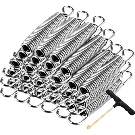 Set mit 12 hochbelastbaren 14 cm Edelstahl-Trampolinfedern