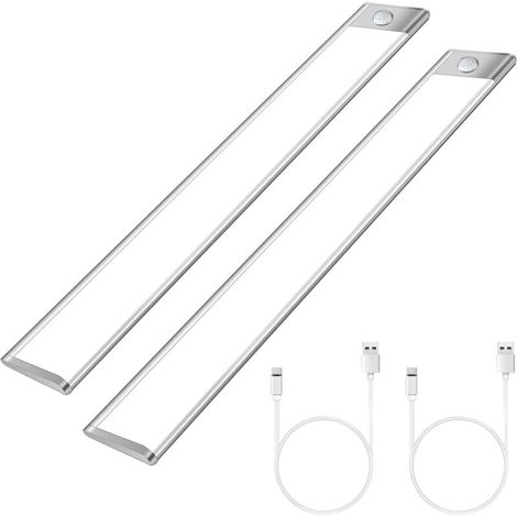 2 Pack LED Lights, Motion Sensor, USB Charging, Wireless, Portable, White