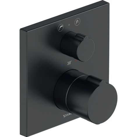 Thermostat de bain C.1 saillie 94 W 150mm noir mat Sko.angulaire DURAVIT