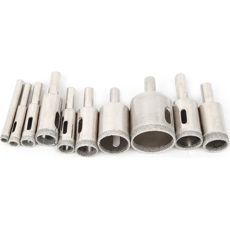 10 Kernbohrer 6–30 mm, diamantbeschichtet, Marmorbohrer, Glasfliesenbohrer (1/5)