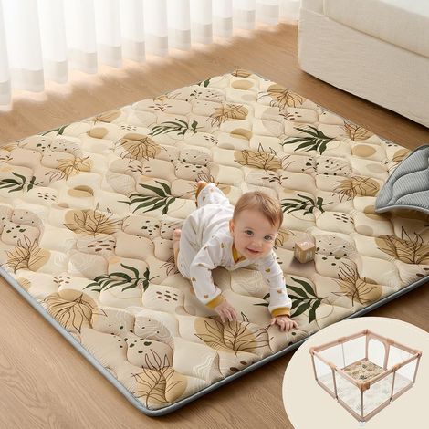 Tapis Éveil Bébé Pliable - 1 Unité - Mousse Épaisse - Antidérapant Et Lavable - Jeu Et Motricité - 150x150cm (1/5)