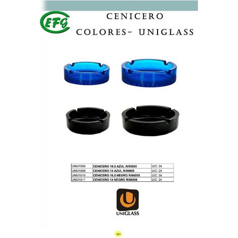 Cenicero clásico de cristal de 10,5 cm
