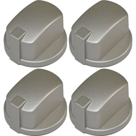 Indesit Compatible Oven Cooker Hob Control Knob Inox Pack of 4 (1/2)