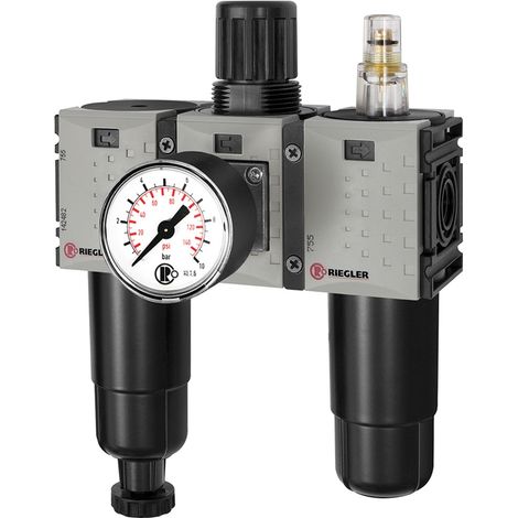 Riegler WE 3-tlg. »FUTURA-mini«, Metallbe., Stand.mano., G 1/4, 0,1-4, HA (1/4)