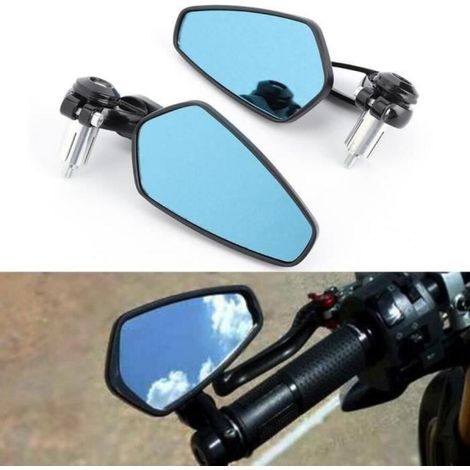 Rétroviseur de moto en alliage d'aluminium Retrofit HAND GRIP Reflector 22mm rétroviseur de moto, rétroviseur latéral en aluminium (1/4)