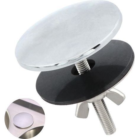 Spülbecken-Abdeckung, 5 cm, Edelstahl, Spülbecken-Lochabdeckung, Küchenspüle, Dichtung, auslaufsicher, Spülbecken-Lochstöpsel (Silber, 3,5 x 6,5 cm)