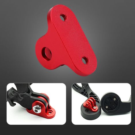 Support de fixation métallique pour compteur de vélo, adaptateur pour caméra GoPro (rouge) (1/5)