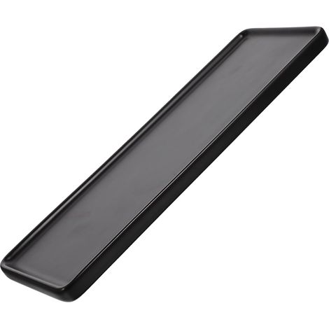 Plateau Ceramique Rectangulaire Noir pour Rangement Salle Bain, Organiseur Cosmétique Stable et Confortable Toucher, pour Comptoir de Vanité'-'- (1/5)