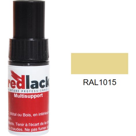 Flacon de retouche 9 ml – RAL 1015 – Ivoire clair – Satiné – multisupport – Redlack