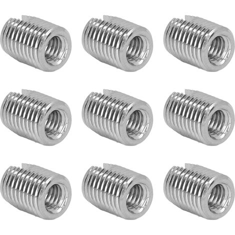 20 M4x0,7 Außengewindeeinsätze, M6,5x0,75 Innengewinde, 8 mm Länge, Einschraubbuchsen für Holz und Metall, Packung mit 20 Stück. (1/5)