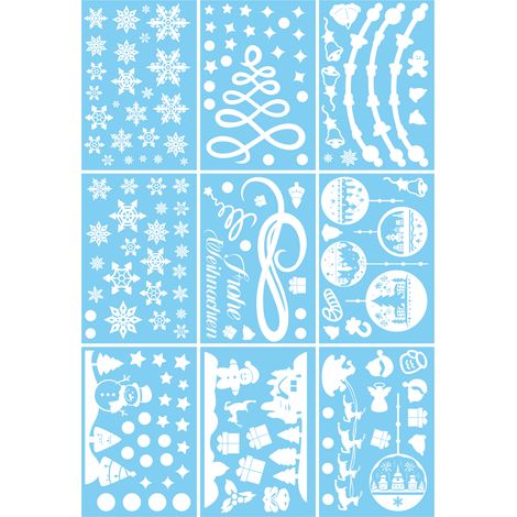 Salcar 153 Stück Weihnachten Fensterbilder Schneeflocken Fensterdeko Winter Weihnachtsdeko (1/5)