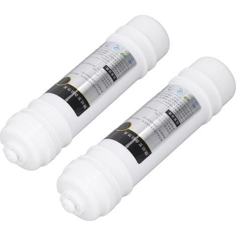 Cartouche de filtration eau 10 pouces, coque ABS alimentaire, charbon actif compressé, pack de 2 remplacements (1/5)