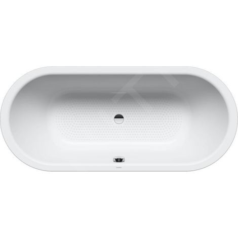 Baignoire ovale double classique, blanc alpin, entièrement antidérapante, 170 x 75 cm (1/3)