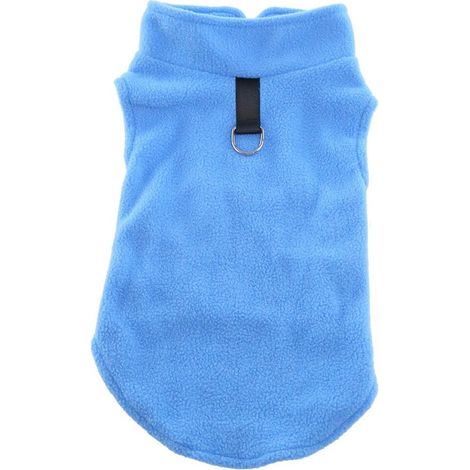 Cappotto morbido in pile per cani, giacca calda in pile per cani di piccola taglia, abbigliamento per animali domestici, nero (1/5)