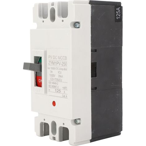 Disjoncteur boîtier moulé 1000 V CC 125 A avec interrupteur 2P MCCB pour disjoncteur de batterie solaire (1/5)
