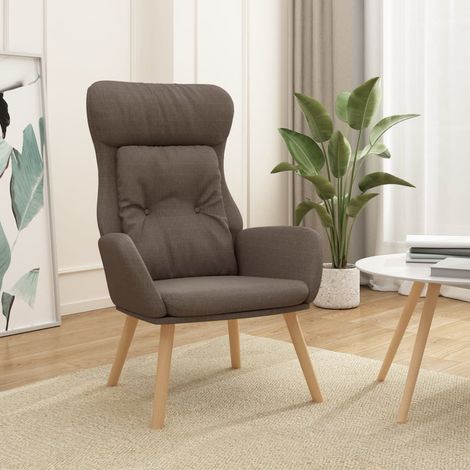 Chaise Chaise de relaxation Taupe Tissu Chaise de salon 25936 (1/5)