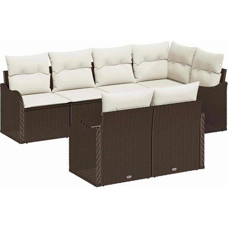 Maison Exclusive - Gartensofa-set Braun Poly-Rattan