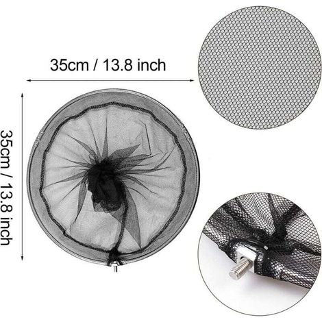 Skimmer per piscina con manico telescopico in acciaio inox, rastrello telescopico per foglie da 150 cm, retino per piscina, adatto per la pulizia di piscine, laghetti, spa e jacuzzi. (1/3)